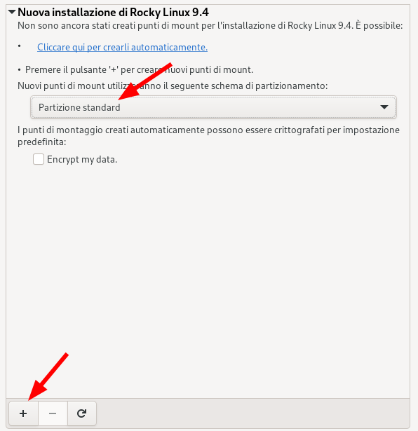 Select Standard Partition