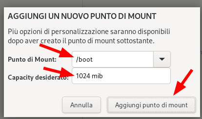 Create the /boot mount point