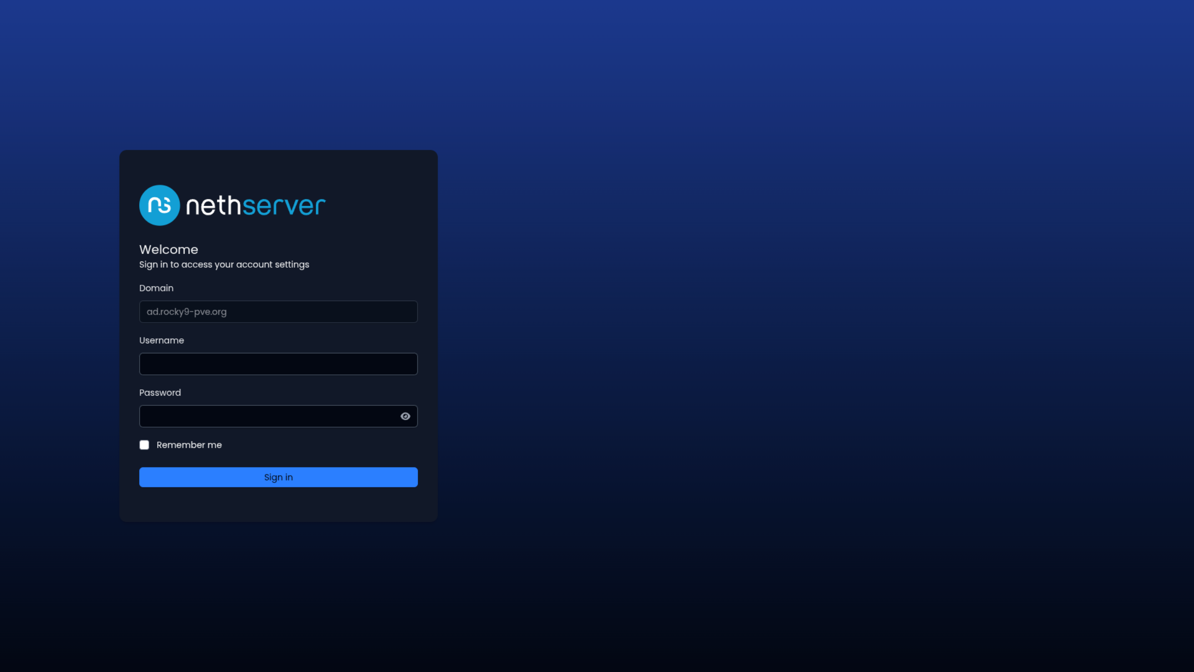 User portal login