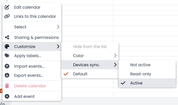 Sync shared EAS